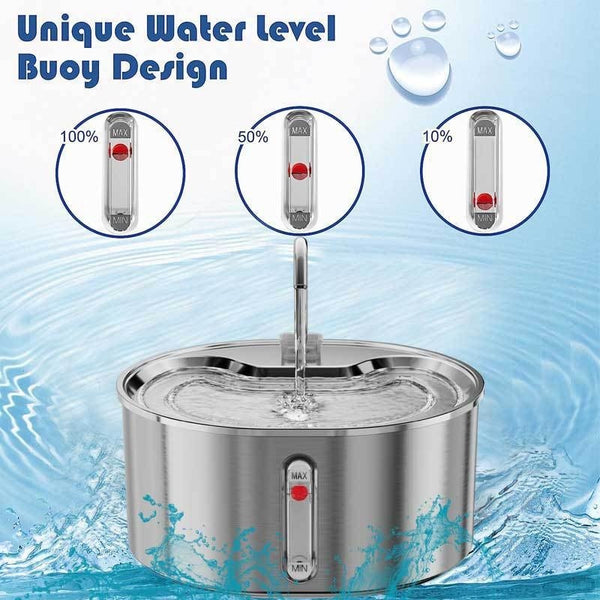 Stainless Steel Automatic Circulating Fountain Cat Water Dispenser