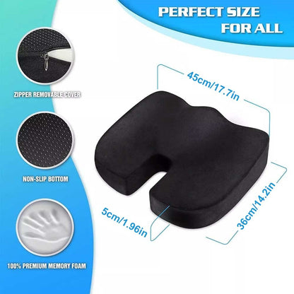 Seat Pillow Coccyx Orthopaedic Back Pain Relief Memory Foam Cushion Practical
