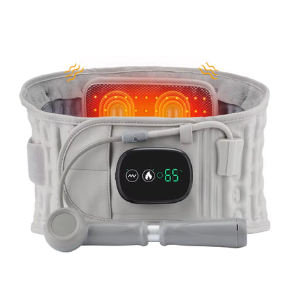 Inflatable Decompression Belt with Rechargeable Battery Inflatable Lumbar Traction Device Heating Waist Massage Back Pain Relief