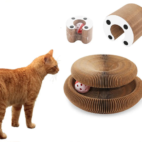 Magic Organ Cat Scratch Board - Interactive Corrugated Paper Scratcher Toy