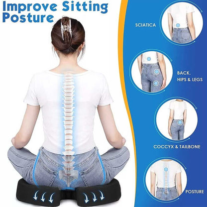 Seat Pillow Coccyx Orthopaedic Back Pain Relief Memory Foam Cushion Practical