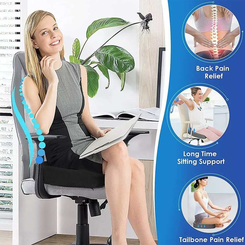 Seat Pillow Coccyx Orthopaedic Back Pain Relief Memory Foam Cushion Practical